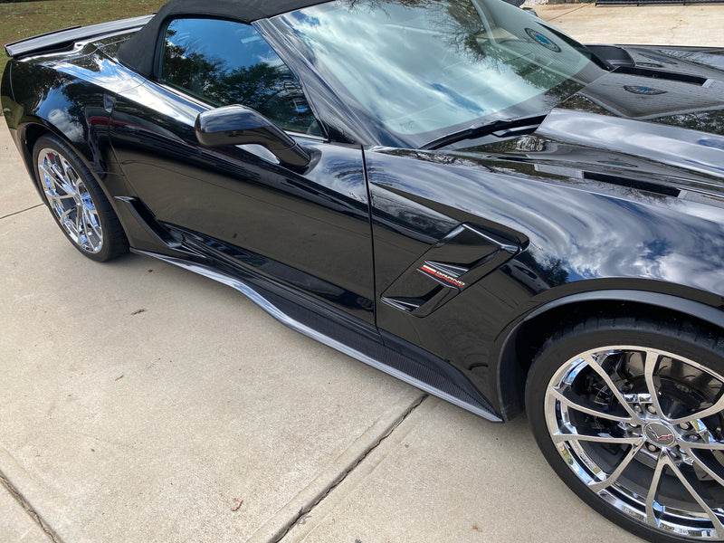 2014-19 Corvette - Z06 Style Side Skirts - Carbon Fiber