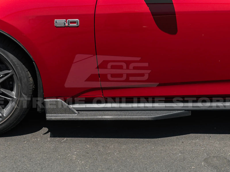 2024-25 Mustang - Side Skirt Extensions - Carbon Fiber