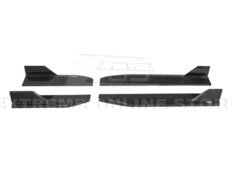 2024-25 Mustang - Side Skirt Extensions - Carbon Fiber