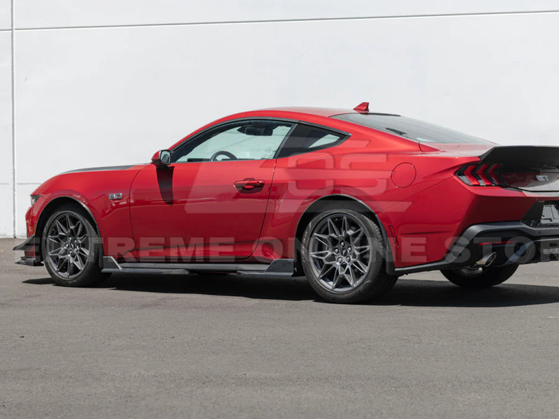 2024-25 Mustang - Side Skirt Extensions - Carbon Fiber