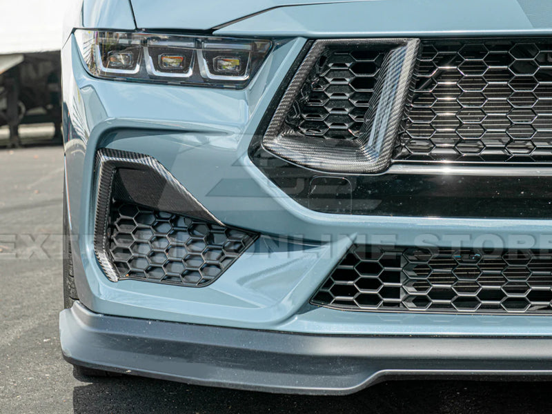 2024-25 Mustang - Upper & Lower Side Grille Bezel Covers - Carbon Fiber