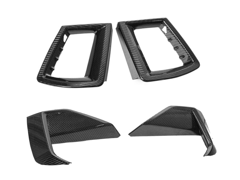 2024-25 Mustang - Upper & Lower Side Grille Bezel Covers - Carbon Fiber